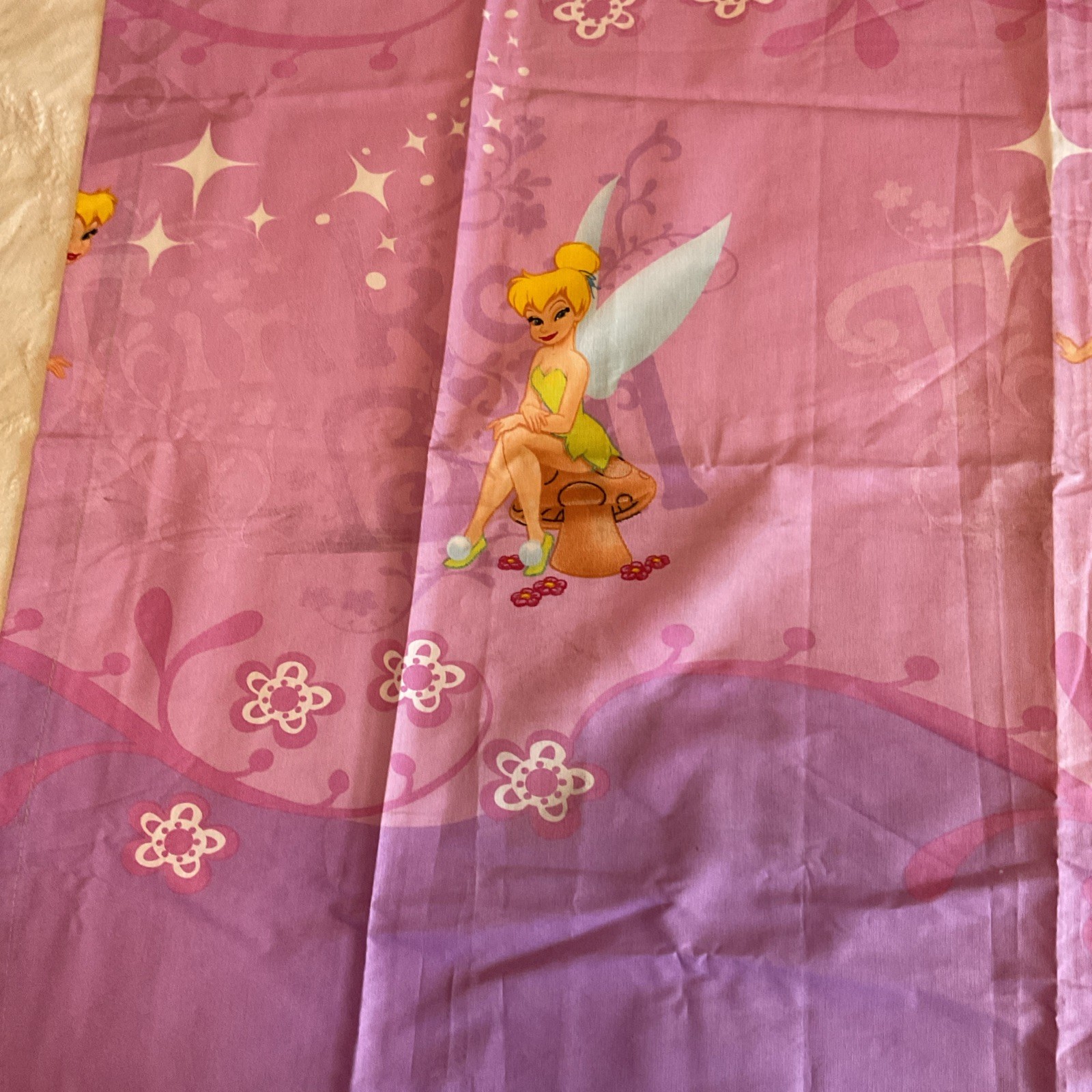 Disney Fairies Tinkerbell Curtain Panel Purple Green Pink 40x65 gallery