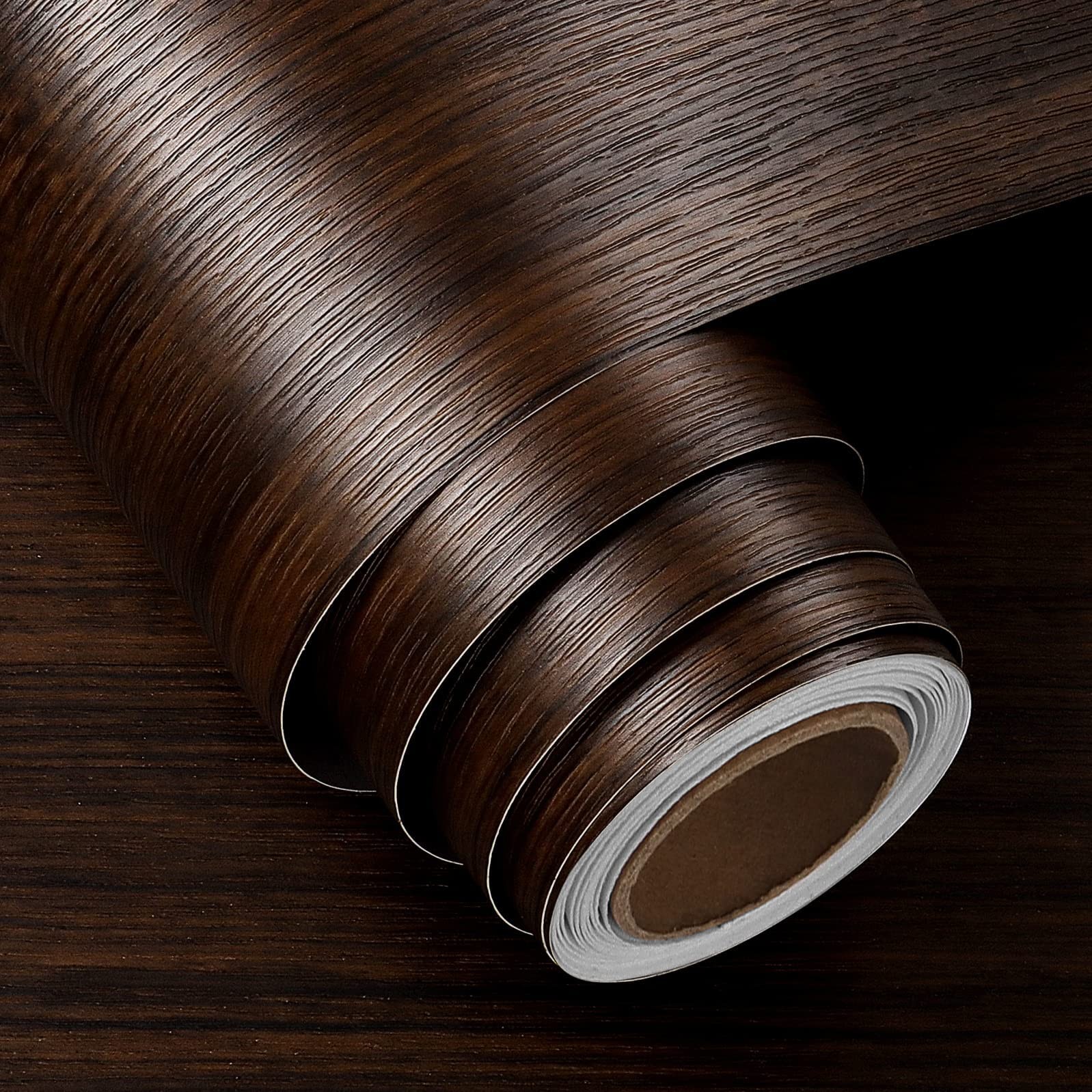 FunStick Brown Walnut Wood Contact Paper for Cabinets 15.8"W x 78.8"L, gallery