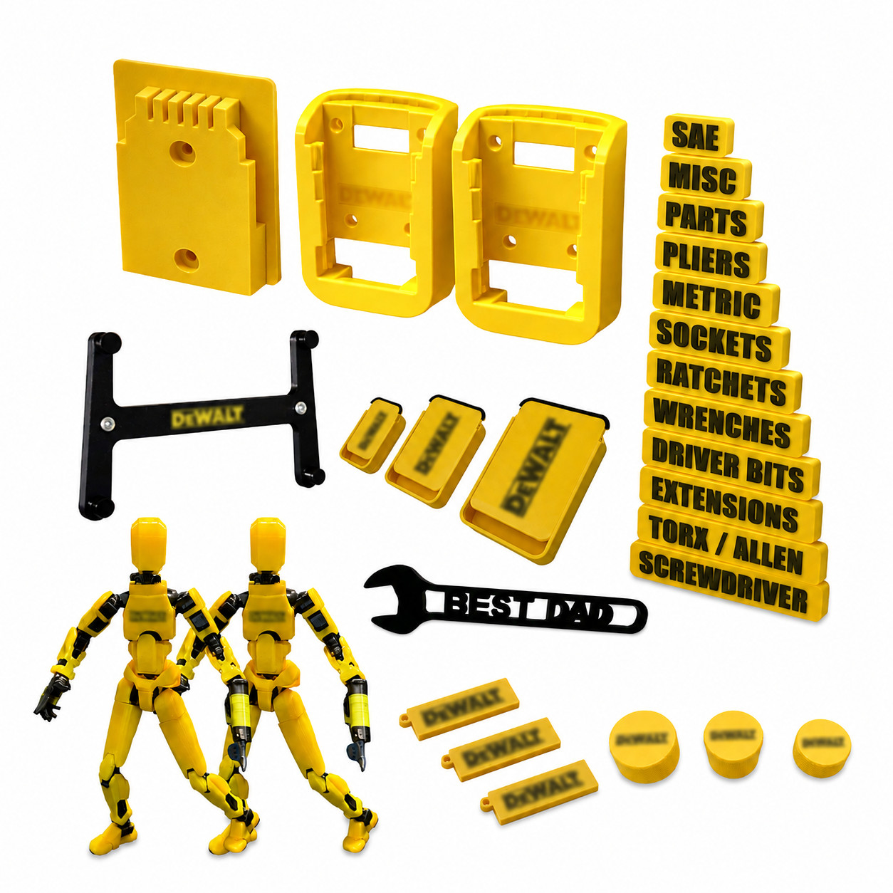 DeWalt Compatible Garage Organizer Father Day Gift Tool Wall Battery Holder USA gallery