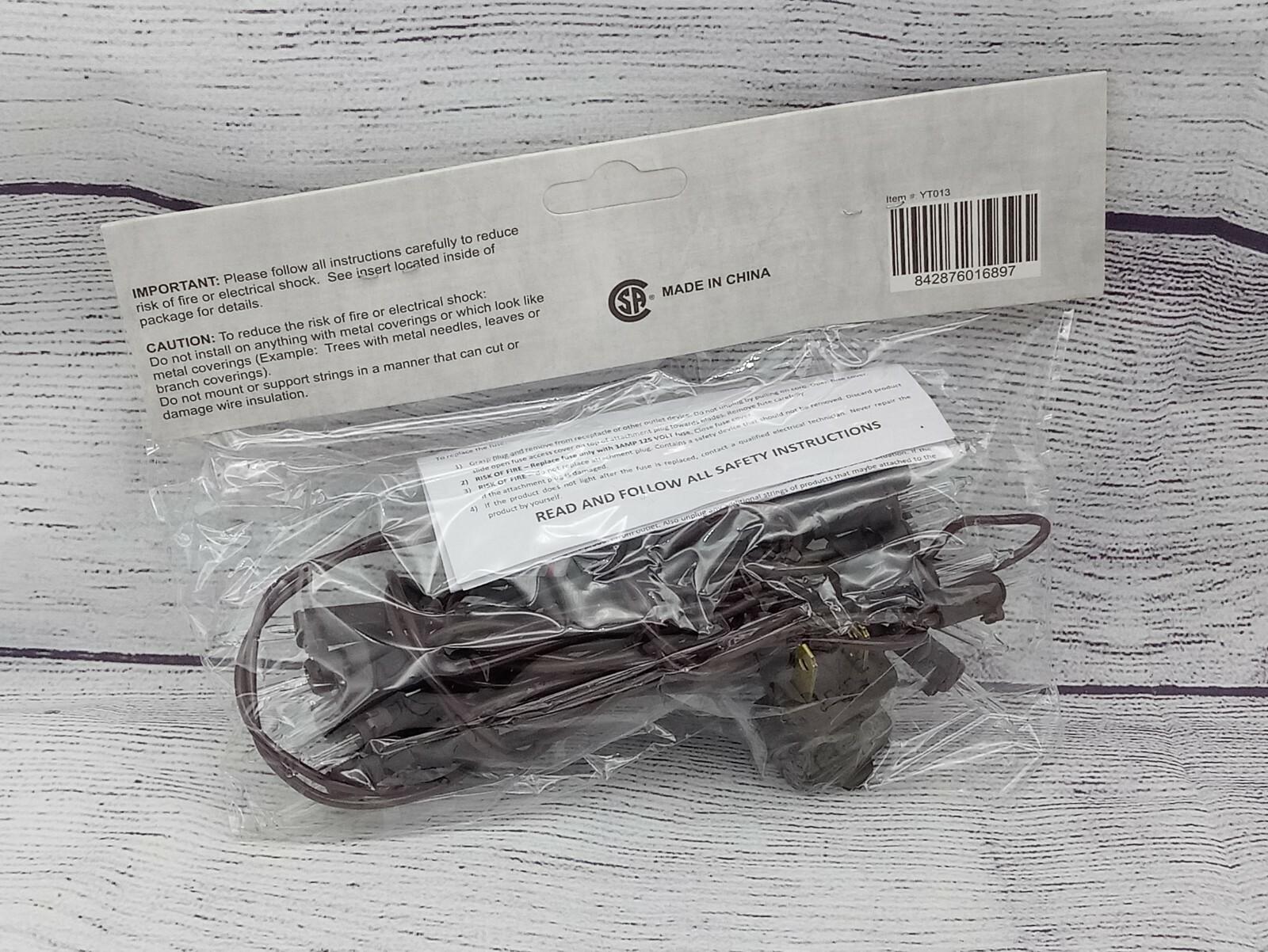 20 count Brown Cord Wire Light Strand String Set, Warm White Standard Bulbs gallery