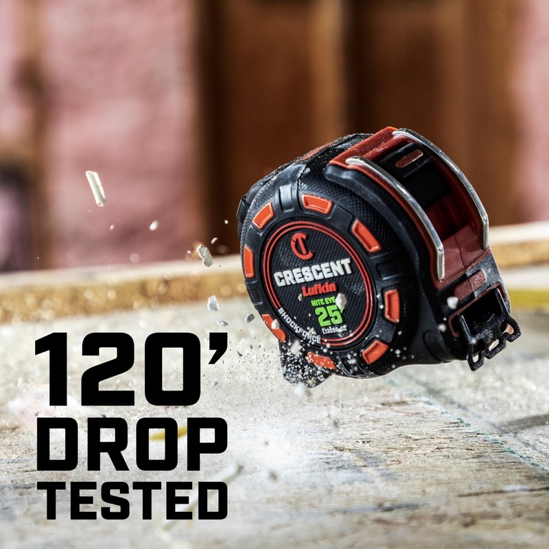 Crescent Lufkin 25 Ft. SHOCKFORCE NITE EYE Magnetic Tape Measure 7.6 m, Black gallery