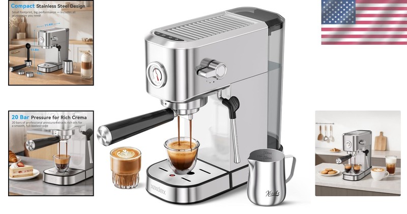 Espresso Machine Coffee Maker with Milk Frother and 42oz Water Tank gallery