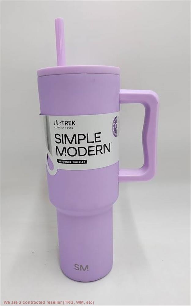 Simple Modern 40oz Trek Hydrangea Straw Tumbler Purple SEE DETAILS gallery