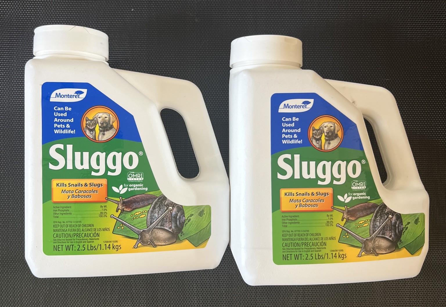 Monterey Sluggo Slug & Snail Pellets for Organic Gardening, 2.5 lbs - 2 Pack gallery