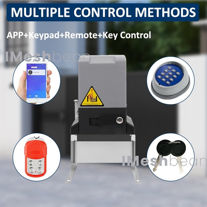 4400lbs Electric Automatic Sliding Gate Opener Motor APP+Keypad+4 Remote Control gallery