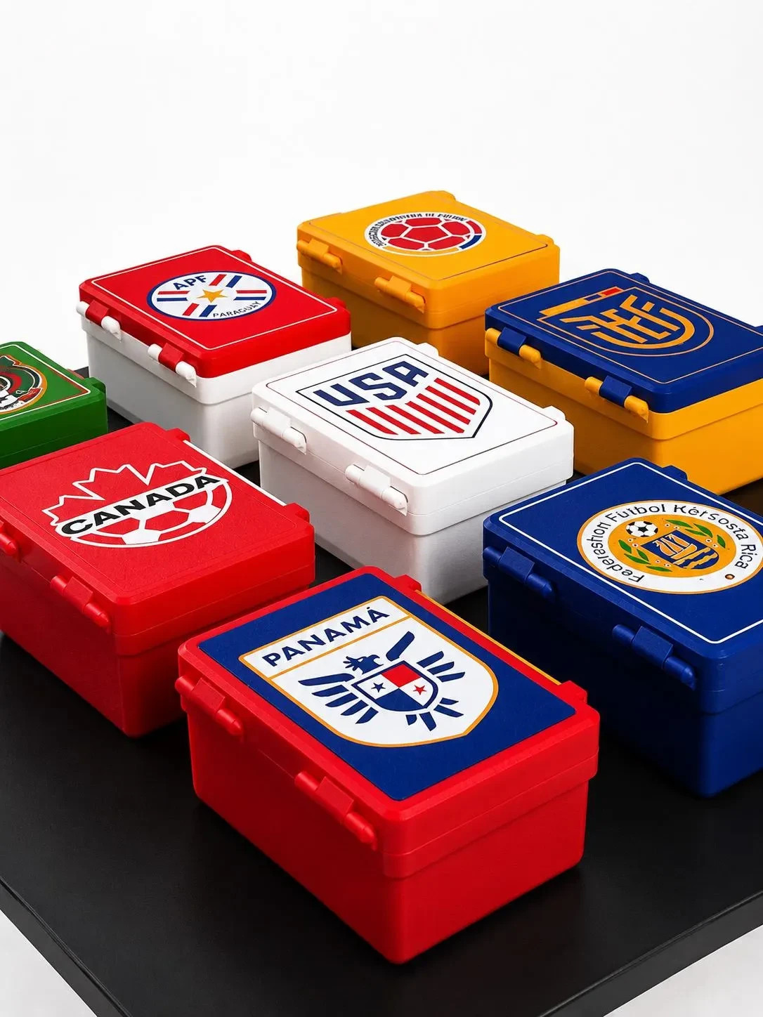 3D Printed World Cup Sticker Storage Box – Soccer Trading Card Organizer- Nation gallery