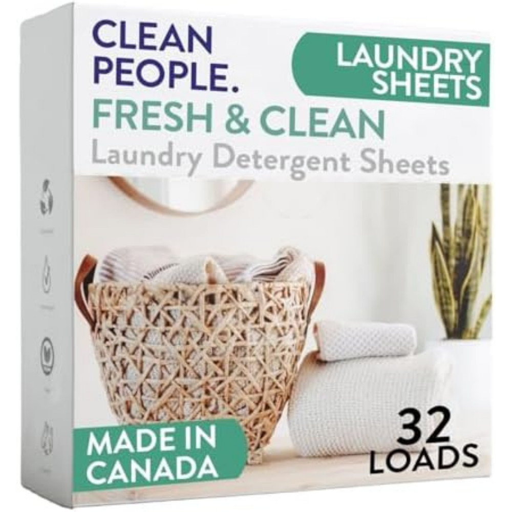 Clean People Laundry Detergent Sheets - Recyclable Packaging, Hypoallergenic, St