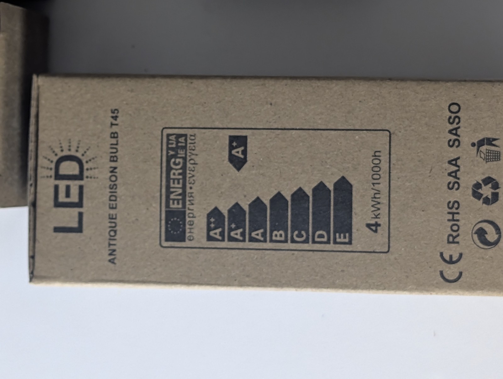 6x LED T45 Antique Edison Filament Bulb E27 A+ Rated New in Box Vintage Style gallery