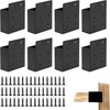 Pergola Brackets for 2x4 Wood Posts - 8 Pack with Screws for DIY Projects gallery
