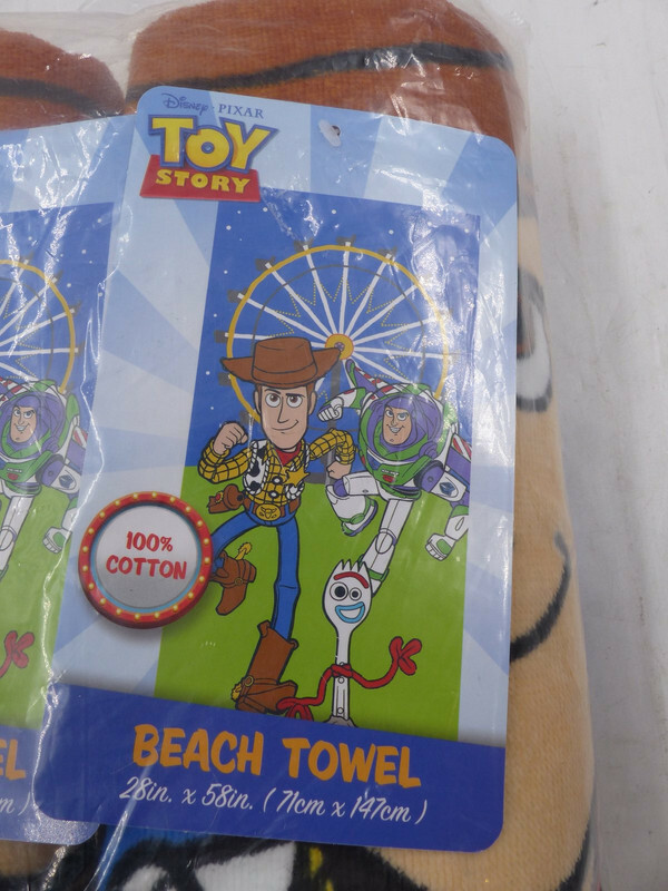 DISNEY 2 PACK TOY STORY 4 WODDY BUZZ FORKIE BEACH TOWEL SIZE 28INX58IN gallery