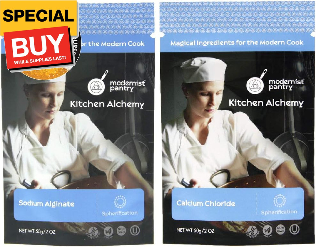Sodium Alginate + Calcium Chloride Value Pack ⊘ Non-GMO Vegan OU Kosher Certifie gallery