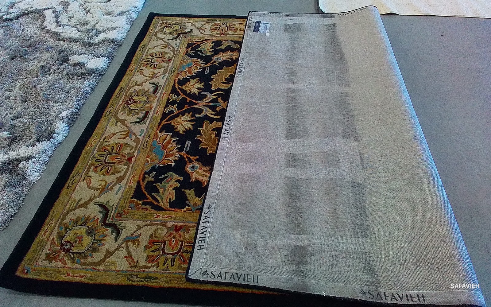 BLACK / BEIGE 7'-6" x 9'-6" Back Stain Rug, Reduced Price 1172781769 HG628B-8 gallery