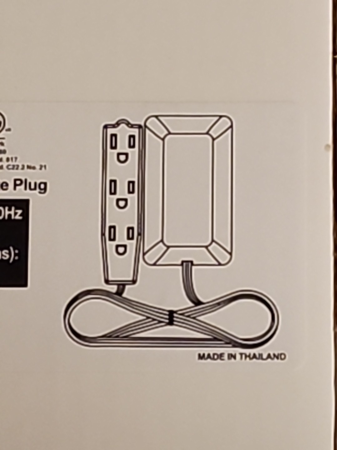 LIDER Flat-Face 3 Outlets Extension Wallplate Plug 125VAC 60Hz 3ft LWE3-315-W gallery