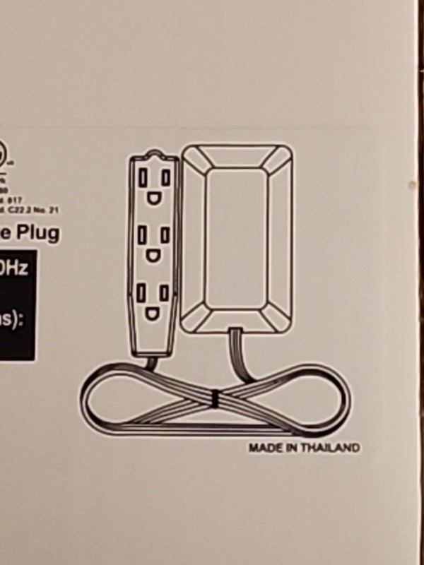 LIDER Flat-Face 3 Outlets Extension Wallplate Plug 125VAC 60Hz 3ft LWE3-315-W gallery