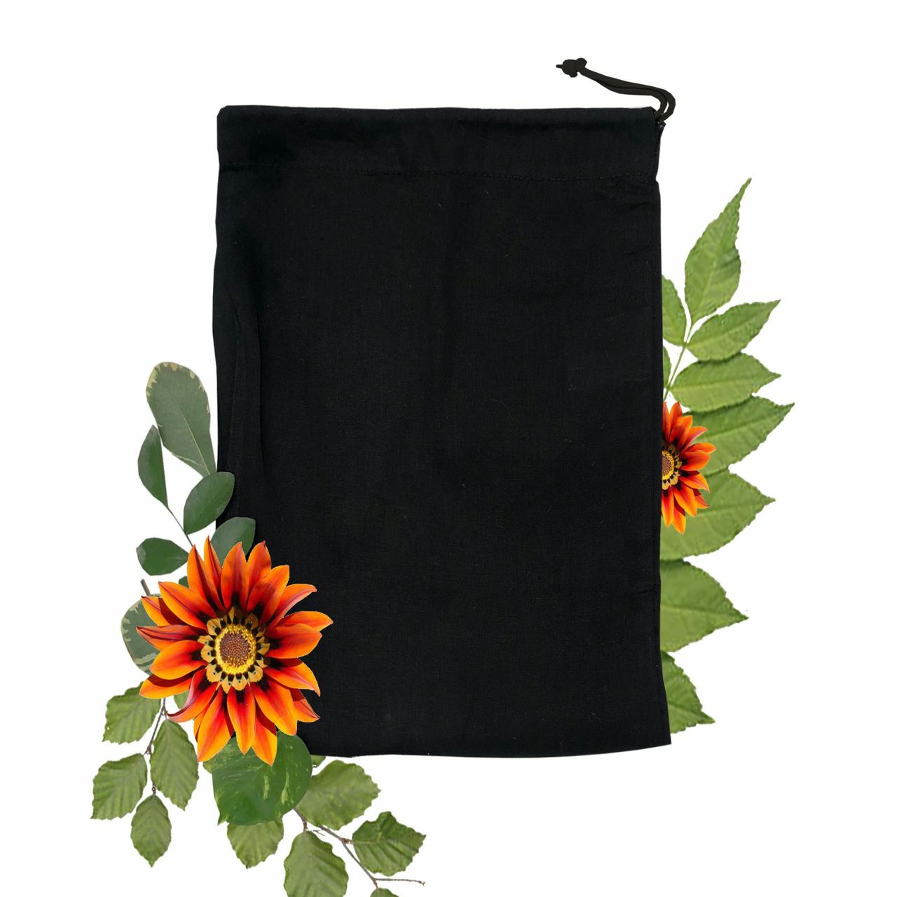 Black Poly - Cotton Bags, Reusable Produce Bags, Single Drawstring – lot gallery