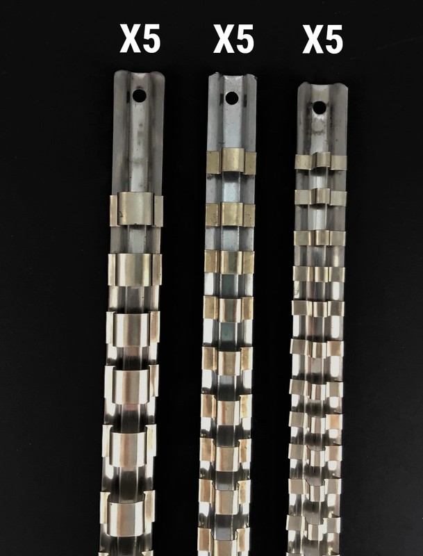 15pcs Socket Rails 1/4" 3/8" 1/2" 16 Clip On Rail Tool Organizer Storage US SHIP gallery
