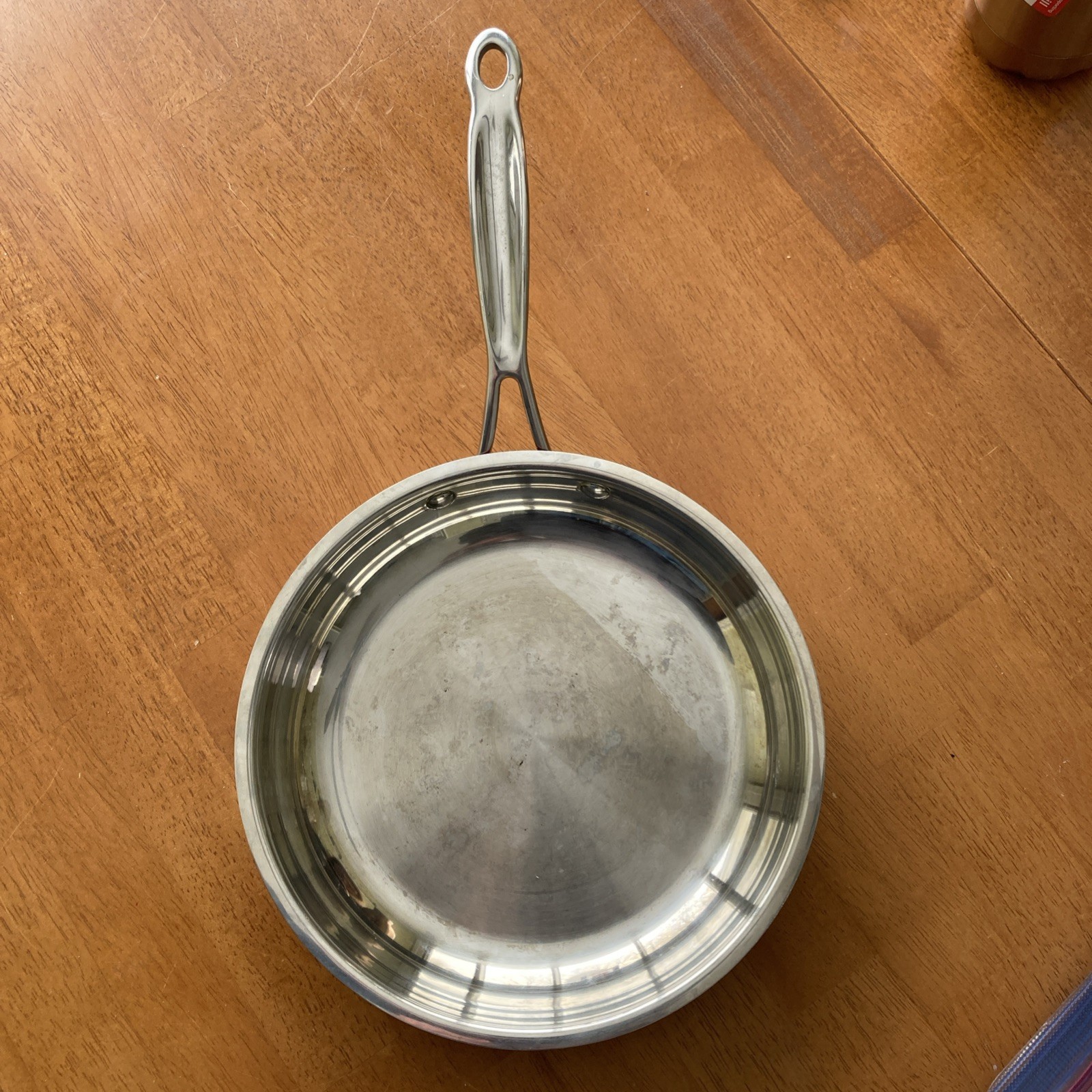 Cuisinart Model #cs22 8in / 20cm Stainless Steel Frying Pan Skillet Red Accent gallery