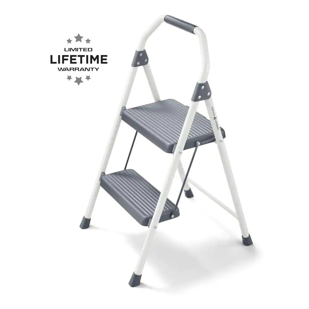 2-Step Compact Steel Step Stool, 225 Lbs. Load Capacity Type II Duty Rating gallery