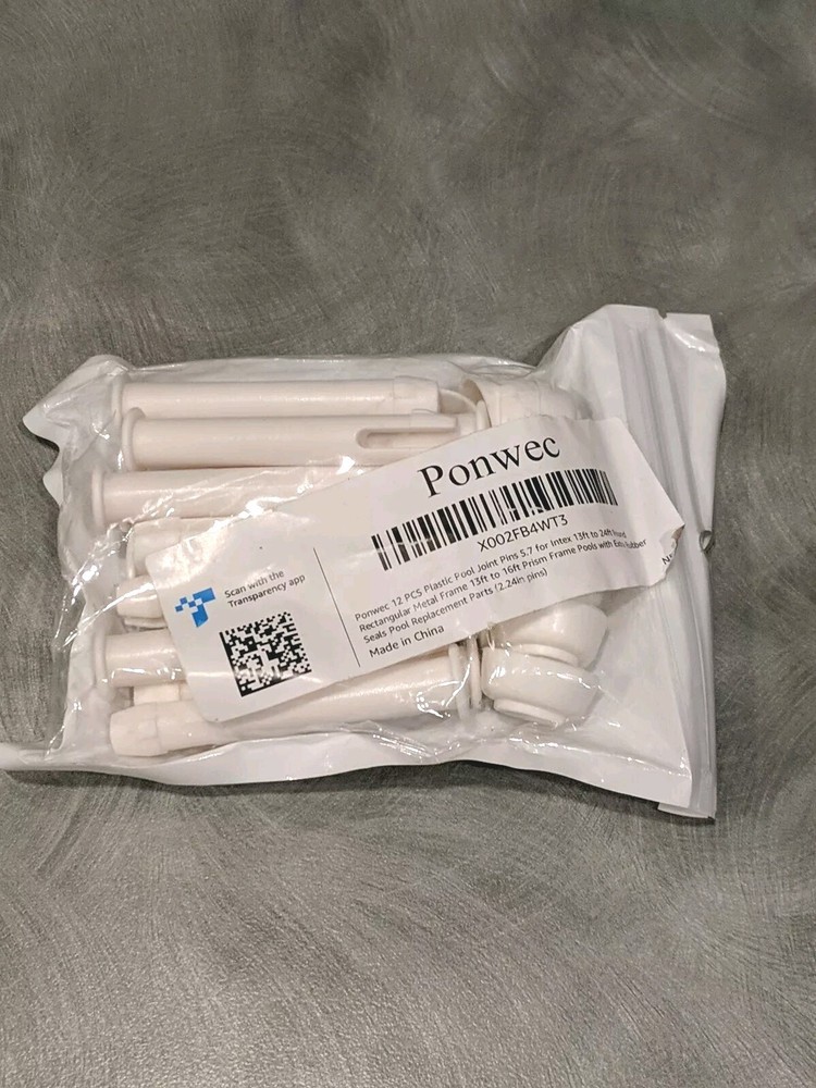 12 PCS - ImPonwec Pool Frame Replacement Joint Pins & Rubber Washer