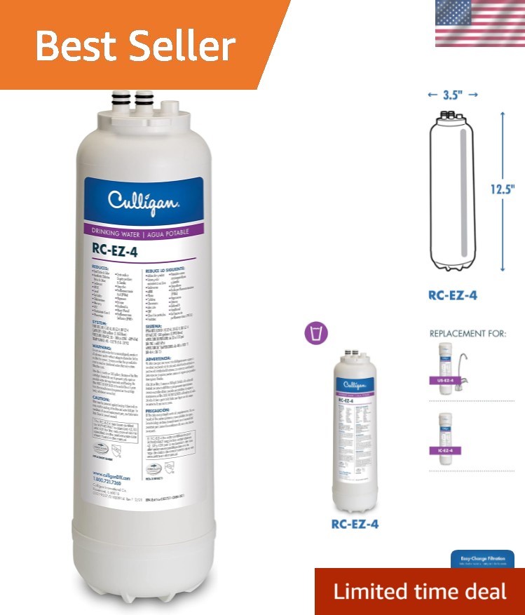 RC 4 EZ-Change Water Filtration Replacement Cartridge, 500 Gallons, White gallery