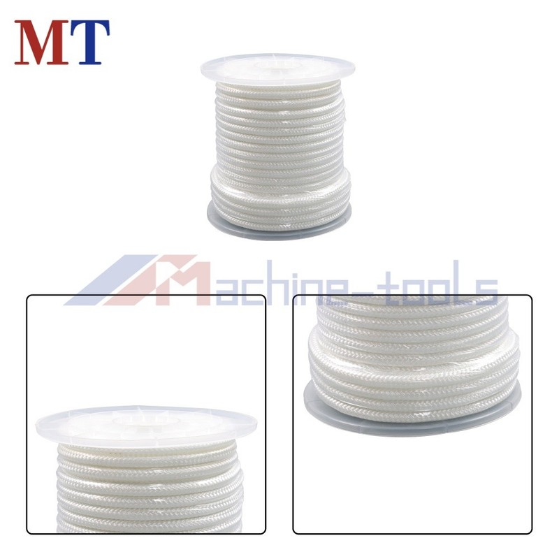 5/16" x 100' White Nylon Solid Braid Knot Rope High UV & Abrasion Resistance gallery