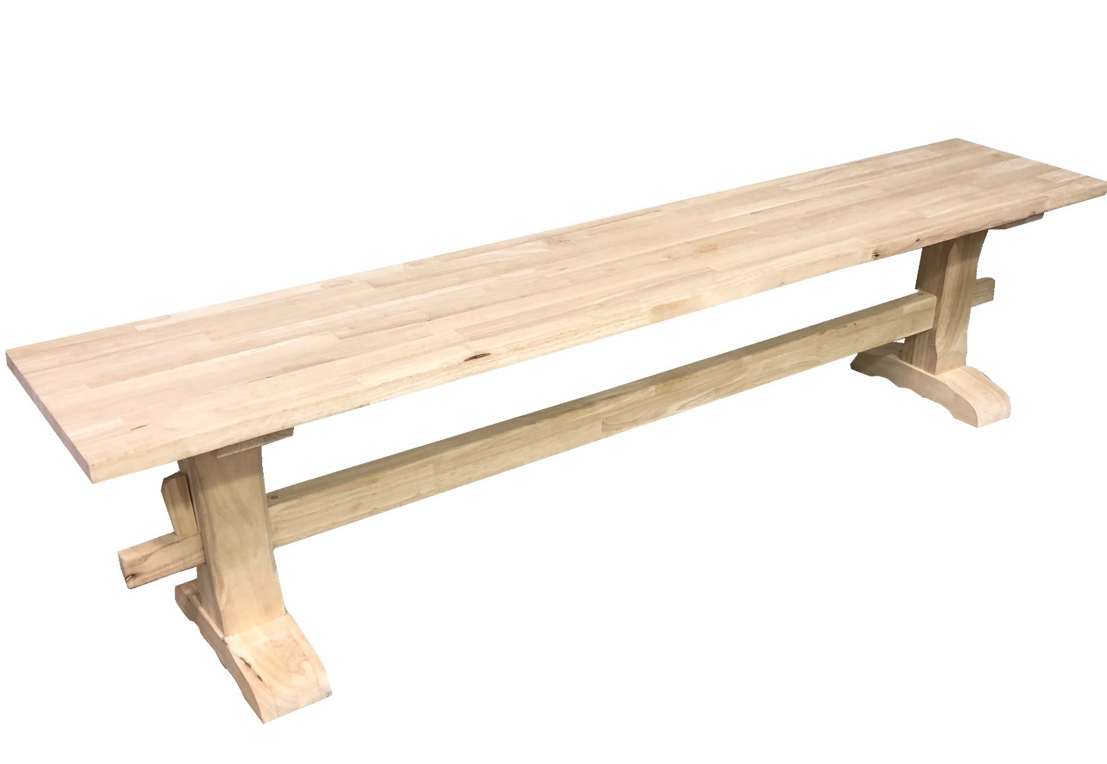 Unfinished Trestle Bench/Pedestal Bench gallery