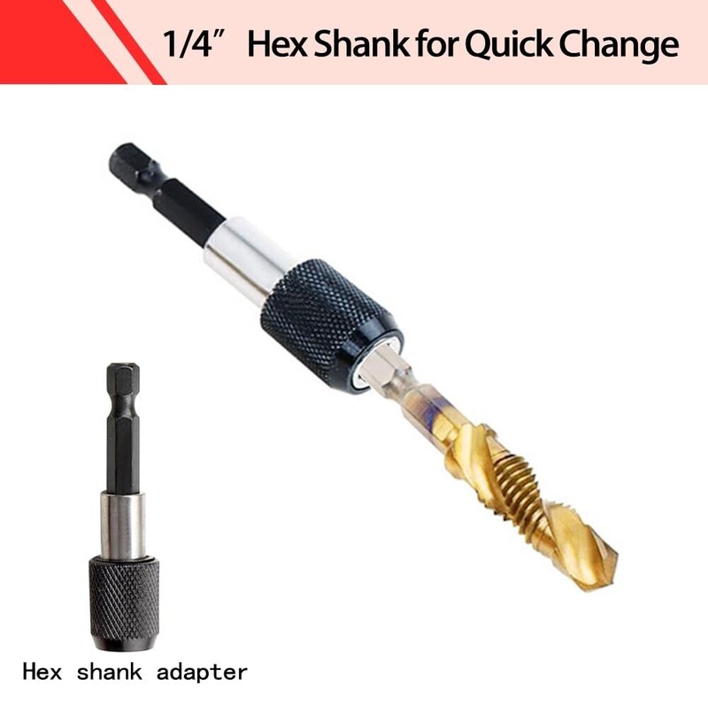 Titanium Combination Drill Tap Bit Set 13PCS for SAE and Metric Tap Bits Kit gallery