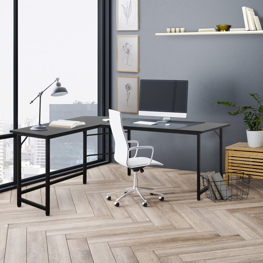 66" L-Shaped Desk Corner Computer Gaming Laptop Table Workstation Home Office