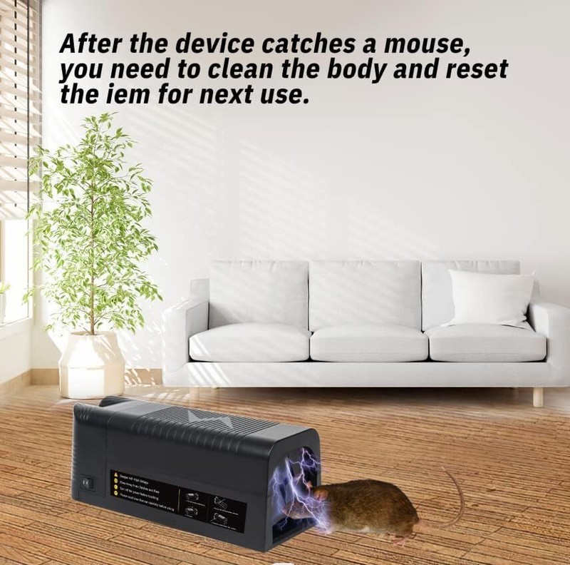Upgraded Electronic Mouse Trap Control Kill Big Rat Pest Electric Rodent Zapper gallery