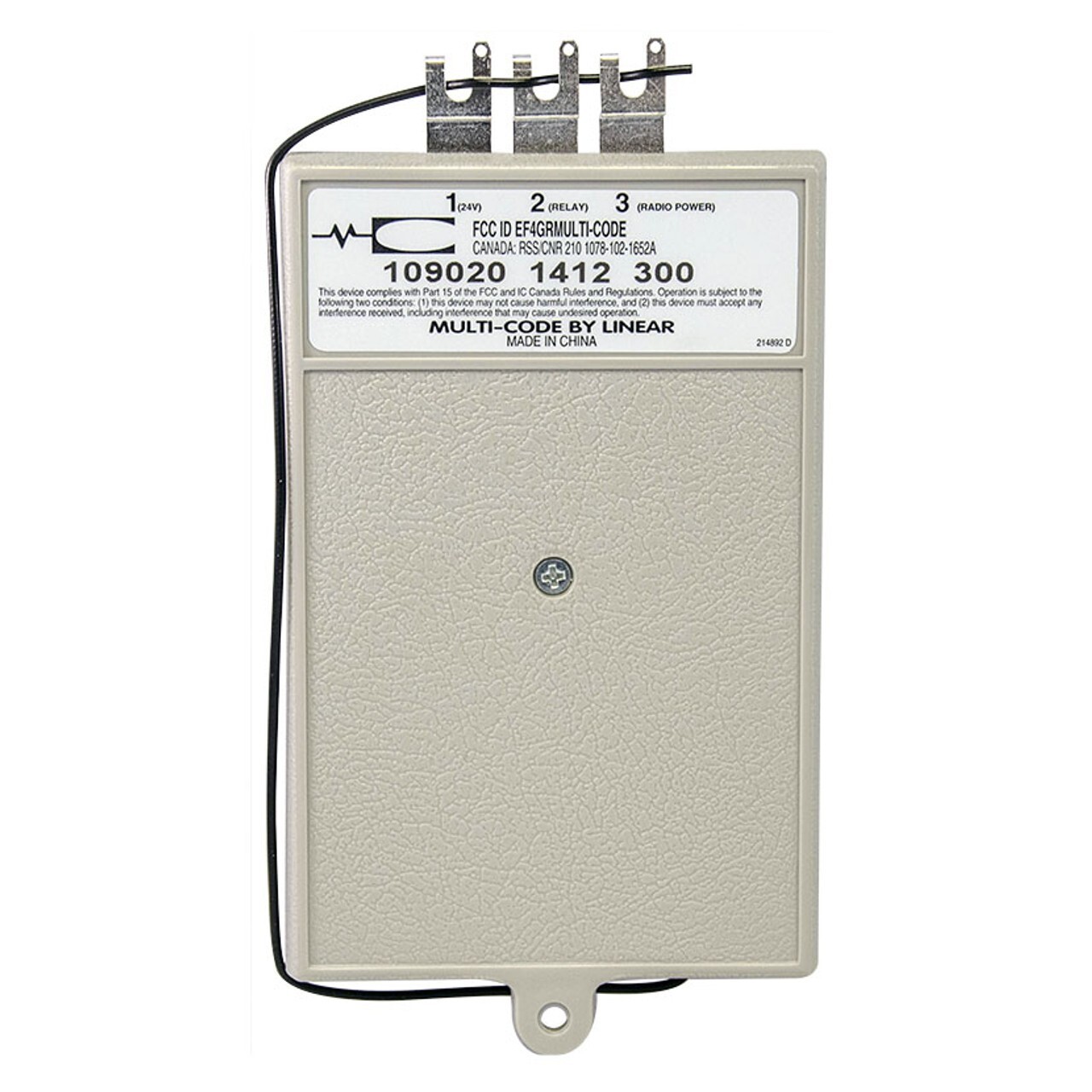 MultiCode 109020 300MHz Multi-Code 1-Channel Gate or Garage Receiver gallery