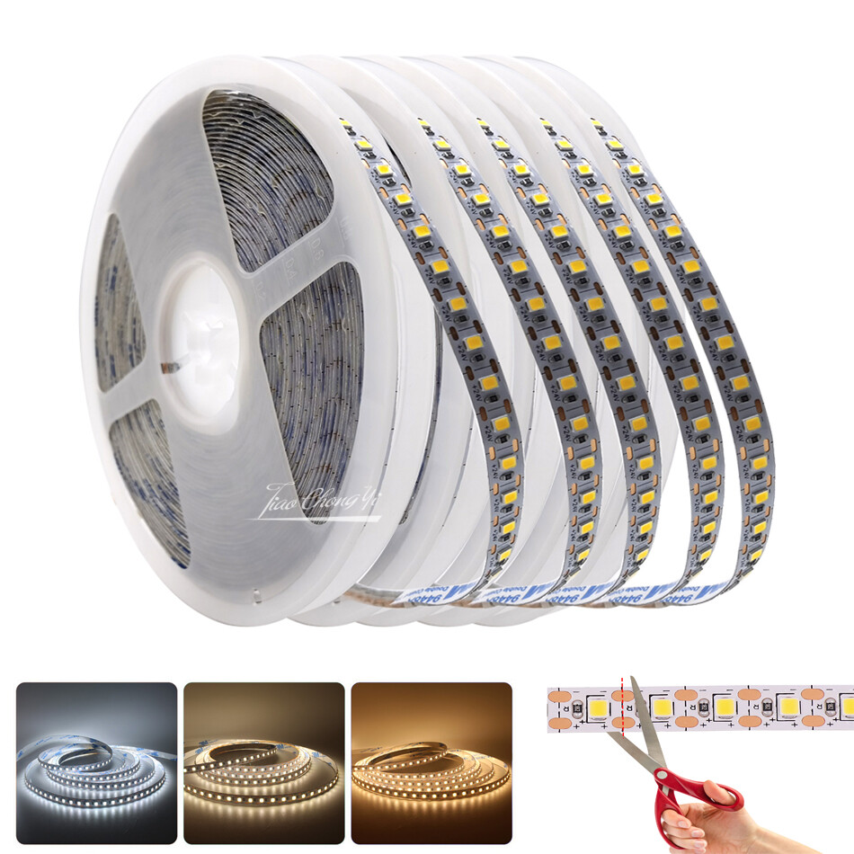 24V 2835 LED light strip 1 LED Cut super Bright 120LEDs/m Flexible Tape 1M-10M gallery