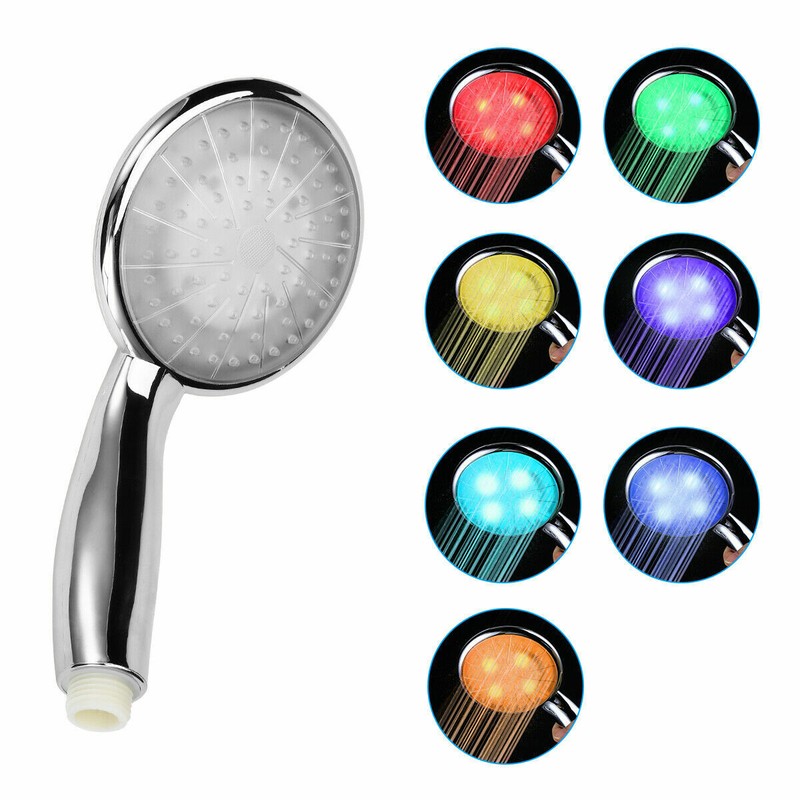 TECHTONGDA 7 Colors Changing LED Light Shower Head Home Bathroom Easy to Install gallery