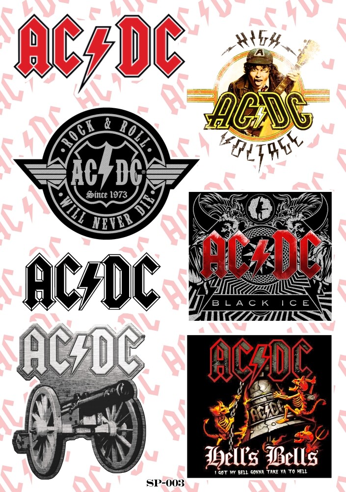 ACDC AC/DC Album Covers Sticker Pack | Australian Hard Blues Rock Band Logo gallery