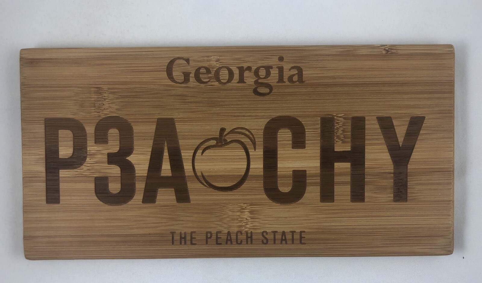 Georgia P3A-CHY License Plate Bamboo Cutting Board, Wall Decor The Peach State gallery