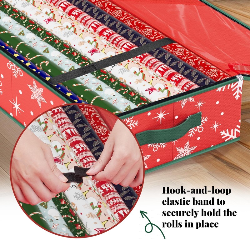 StorageRight Wrapping Paper Organizer Storage 1 Count (Pack of 1), Red gallery