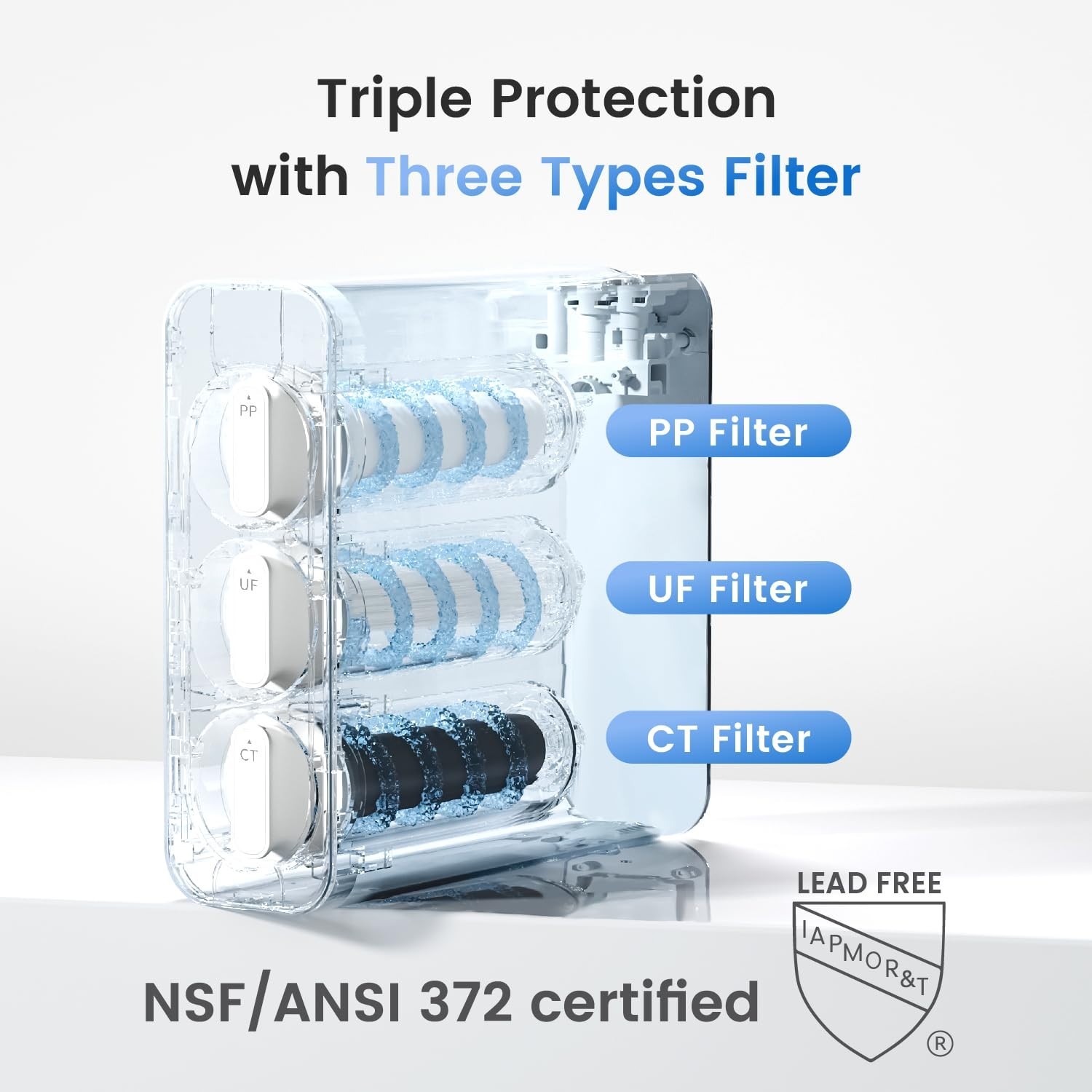 Waterdrop TSU 0.01μm Ultra-Filtration Under Sink Water Filter System gallery