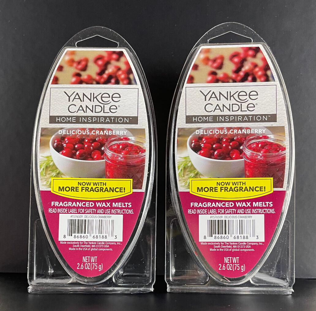 Yankee Candle Delicious Cranberry Wax Melts 12 Cubes 2 Packages gallery