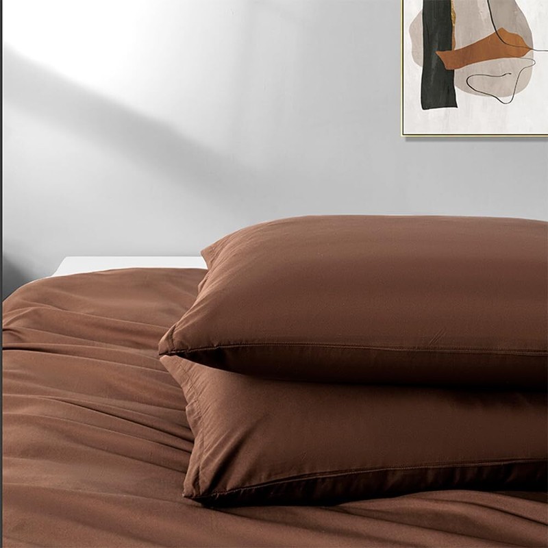 2 Pack Microfiber Zipper Pillowcases Soft Comfortable Not Shrink Coffee Pillo... gallery
