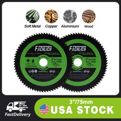 Diamond Cutting Wheel Disc Saw Blade 2pcs 3inch for Copper Aluminum Plastic 75mm