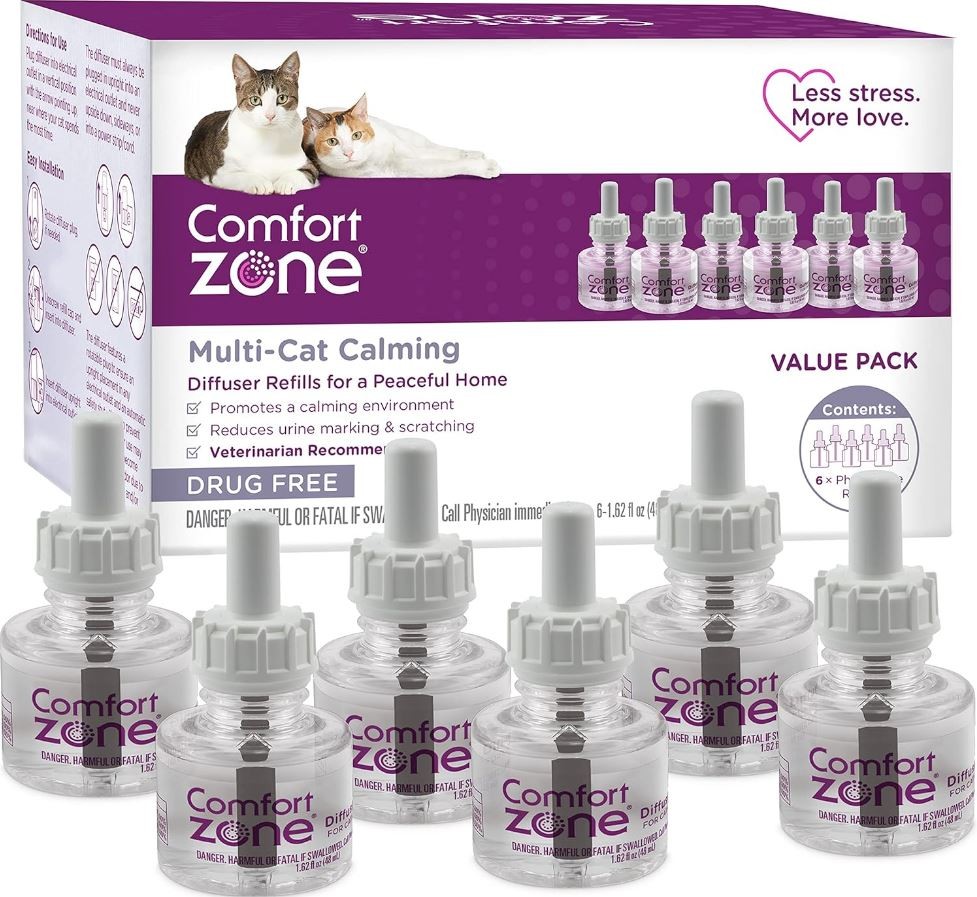 Comfort Zone Multi Cat Calming Diffuser Refill, 6 Pack gallery