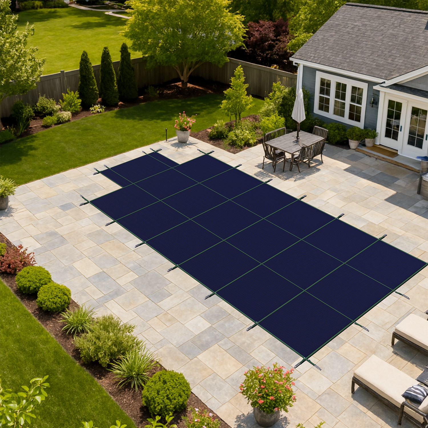 ColourTree Inground Pool Safety Cover, Rain Permeable & Triple Stitched gallery