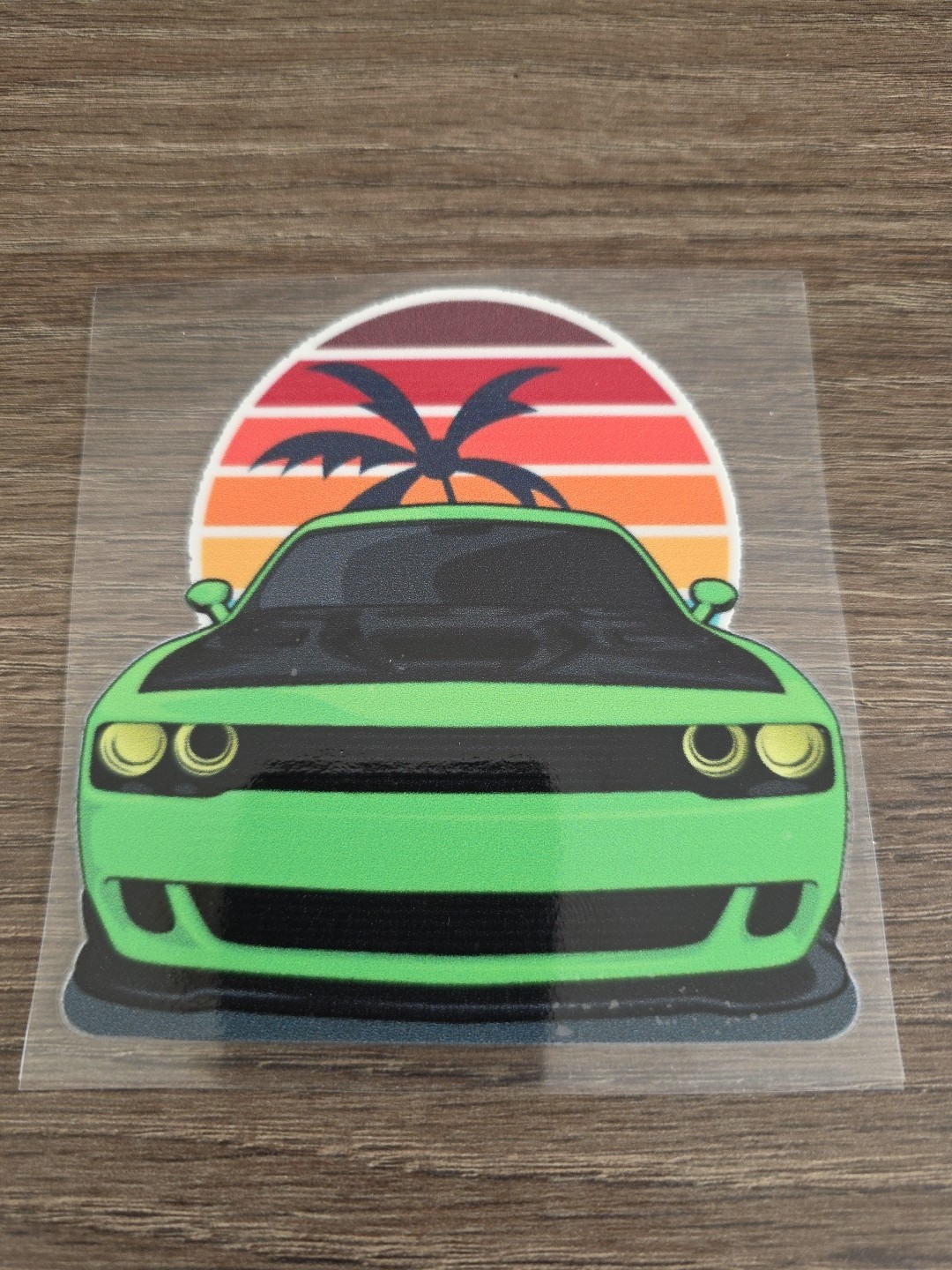 Muscle Car Sunset UV DTF Raised DECAL STICKER Waterproof High Quality 4in gallery
