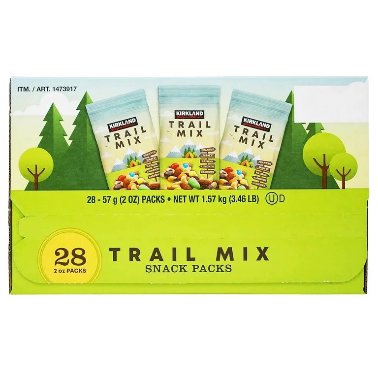  Trail Mix Snack Packs, Trail Mix, 2 oz, 28-count- KOSHER Kirkland Signature gallery