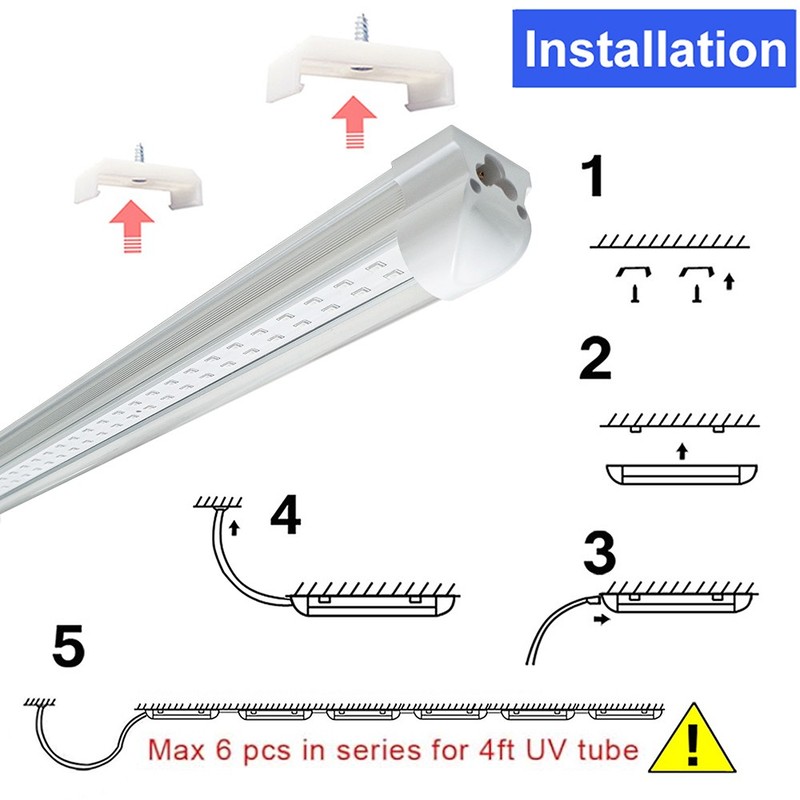 16 Pack T8 Linkable Led BlackLight Fixture 4FT 40W Ultraviolet Lamp for Décor gallery