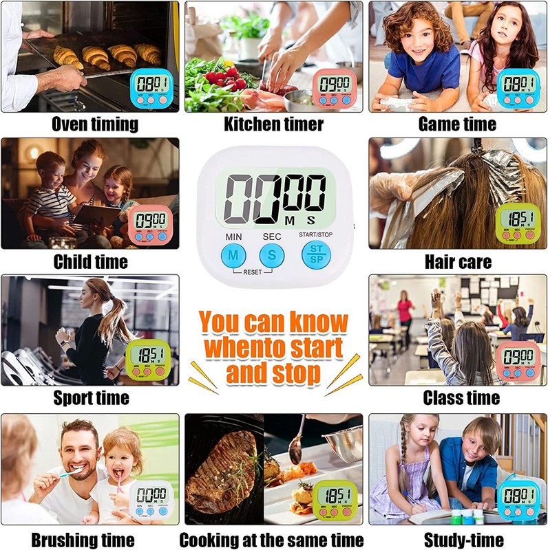 Large, Clear Digits Press any button to stop the beeping Very Easy For Use timer gallery