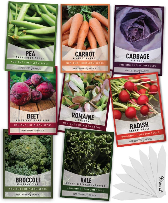 Winter, Fall, and Spring Vegetable Seeds for Planting | Cool Weather Crops | 8 V gallery