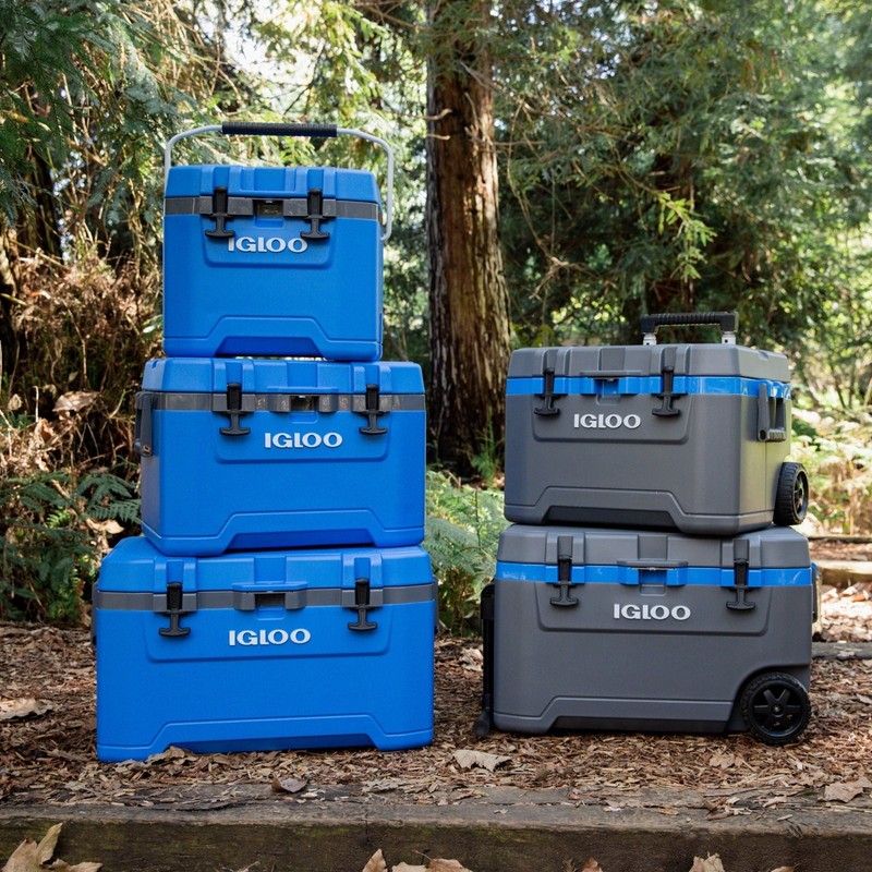 Igloo 25 QT Overland Ice Chest Cooler Blue Rugged Outdoor Camping PortableMarine gallery