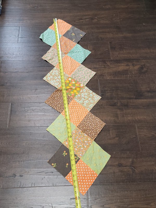 Vtg Handmade Patchwork Table Centerpiece Runner Décor 49x14 inches Retro Floral gallery