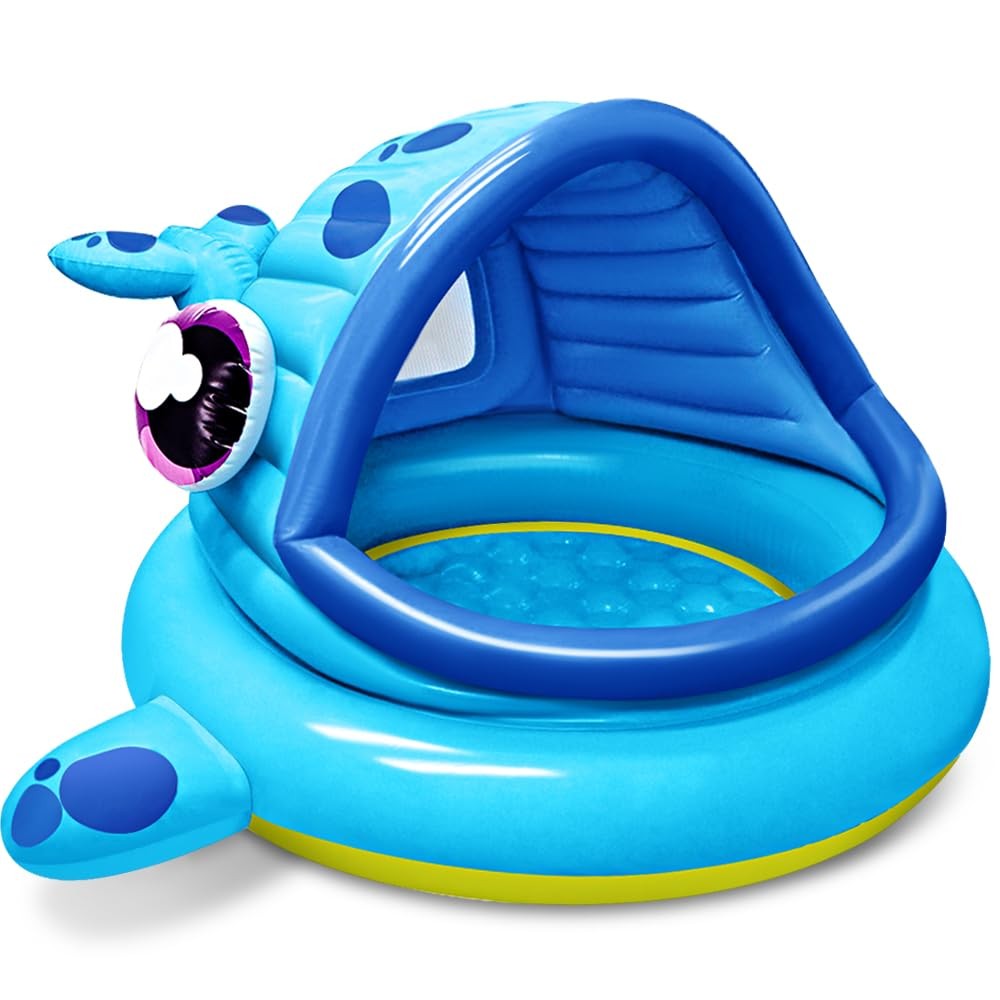 JOYIN Inflatable Shade Kiddie Pool,Whale Baby Pool Tent, Infant Swimming Pool... gallery