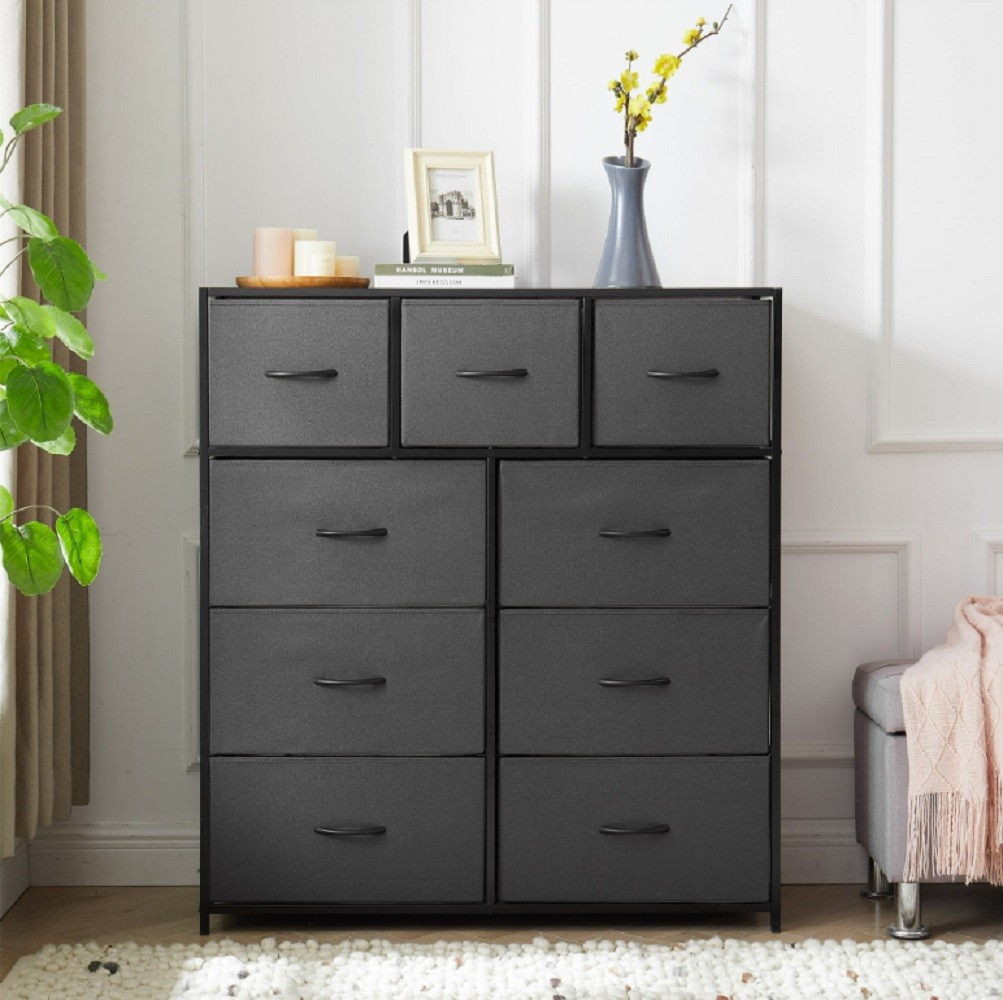 Mainstays MSS436249972005 9 Drawer Fabric Dresser for Bedroom, Grey gallery